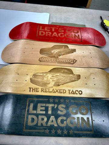 Engraved Skateboard Deck